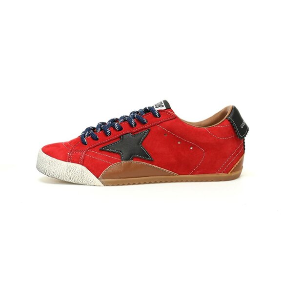 Red & Brown & Blue Mens Sneaker By Golden Goose - Picture 1 of 8